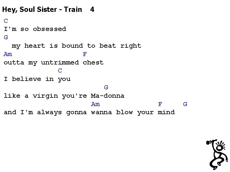 Hey, Soul Sister - Train 4 C I'm so obsessed G my heart is