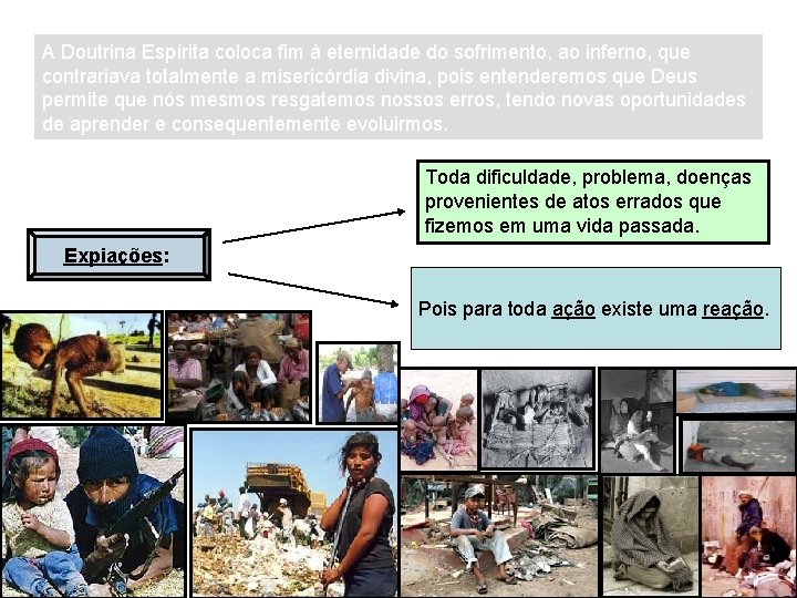 A Doutrina Espírita coloca fim à eternidade do sofrimento, ao inferno, que contrariava totalmente A Doutrina Espírita coloca fim à eternidade do sofrimento, ao inferno, que contrariava totalmente