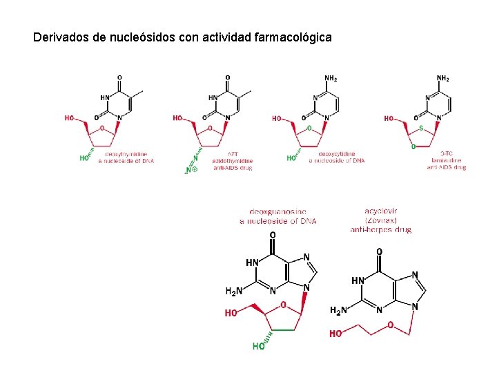 Derivados de nucleósidos con actividad farmacológica 