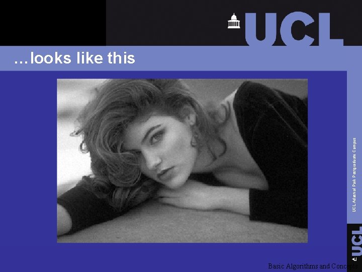 UCL Adastral Park Postgraduate Campus …looks like this Basic Algorithms and Concepts 