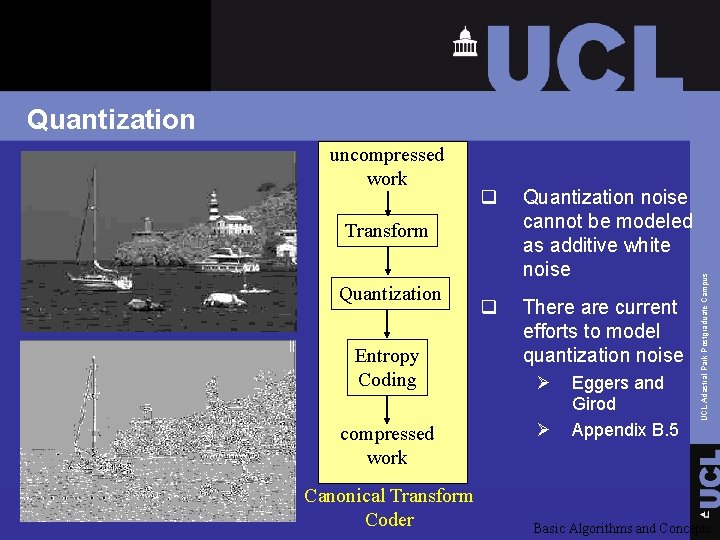 uncompressed work q Quantization noise cannot be modeled as additive white noise q There
