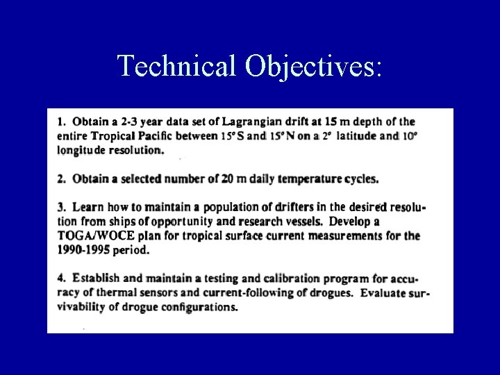 Technical Objectives: 