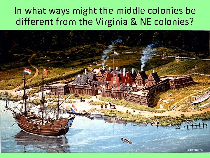 In what ways might the middle colonies be different from the Virginia & NE