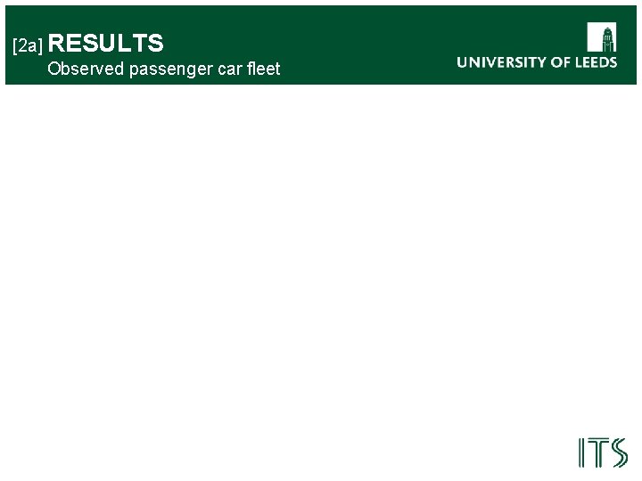 [2 a] RESULTS Observed passenger car fleet 