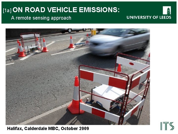 [1 a] ON ROAD VEHICLE A remote sensing approach EMISSIONS: Halifax, Calderdale MBC, October