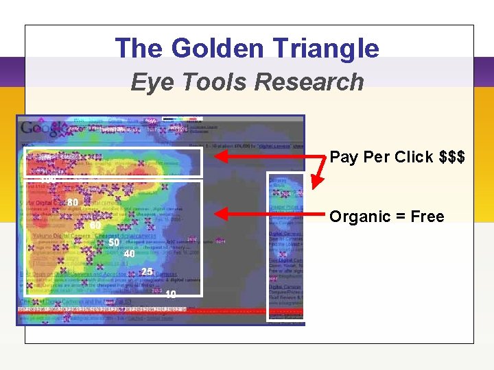 The Golden Triangle Eye Tools Research Pay Per Click $$$ Organic = Free 