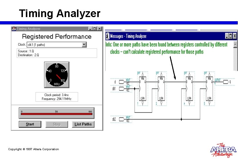 Timing Analyzer Copyright © 1997 Altera Corporation 