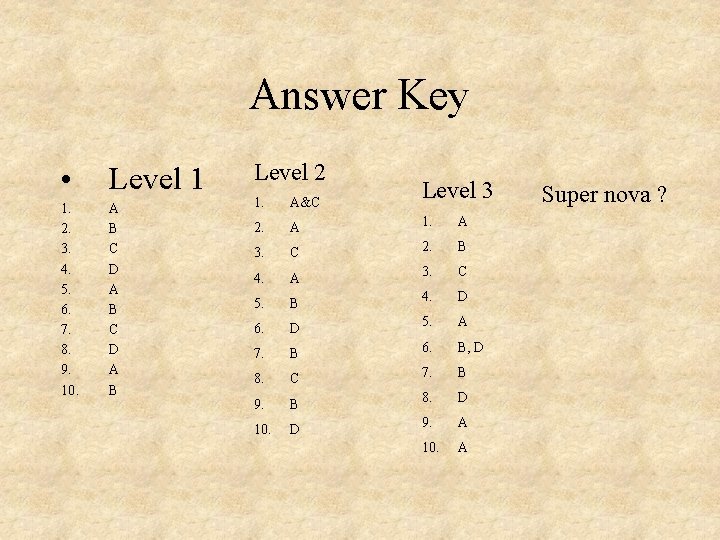 Answer Key • Level 1 1. 2. 3. 4. 5. 6. 7. 8. 9.