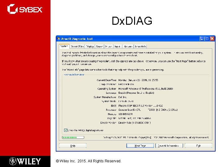 Dx. DIAG © Wiley Inc. 2015. All Rights Reserved. 