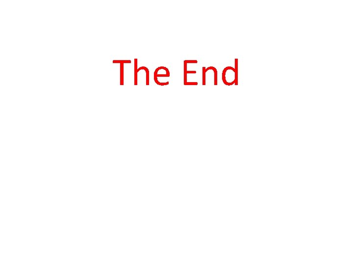 The End 