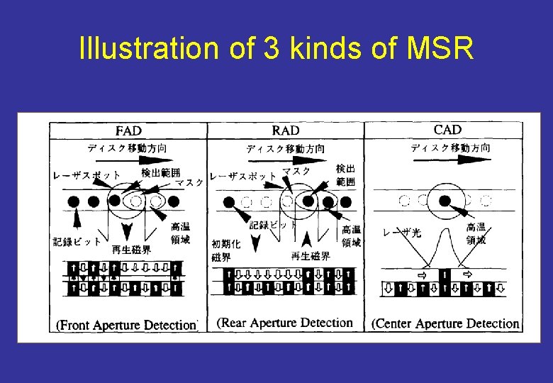 Illustration of 3 kinds of MSR 