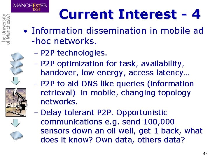 Current Interest - 4 • Information dissemination in mobile ad -hoc networks. – P