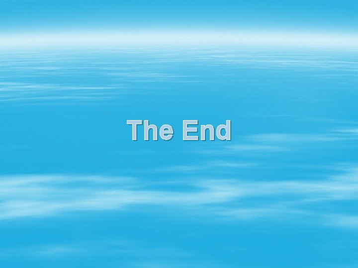 The End 