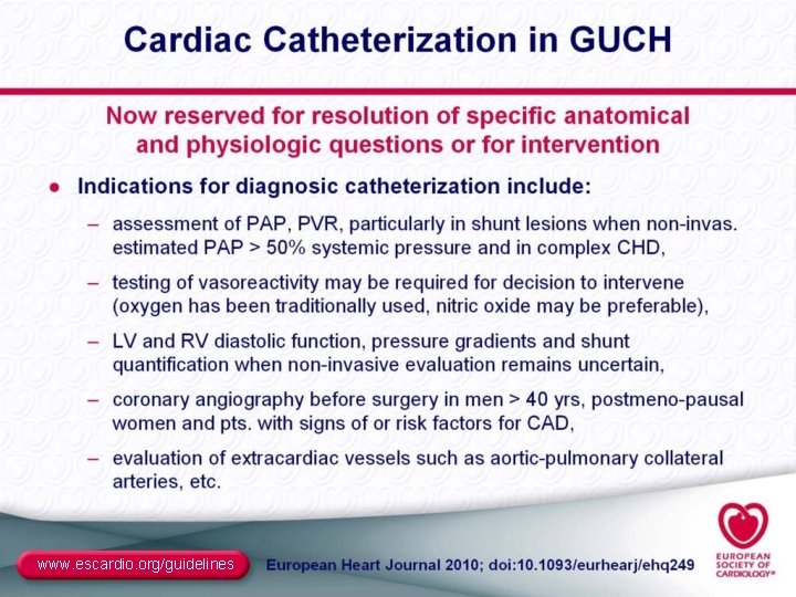 www. escardio. org/guidelines 