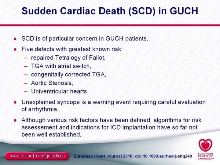 www. escardio. org/guidelines 