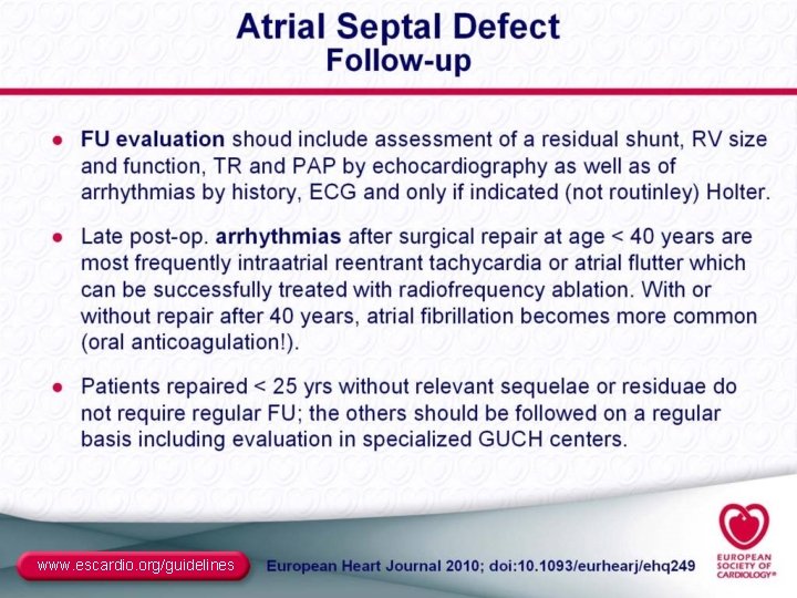 www. escardio. org/guidelines 