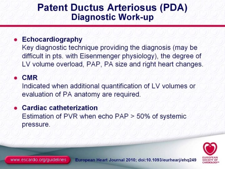 www. escardio. org/guidelines 