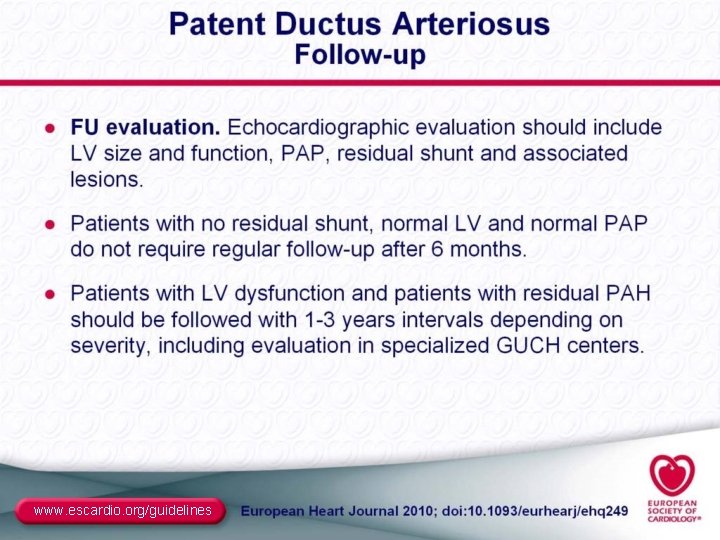 www. escardio. org/guidelines 