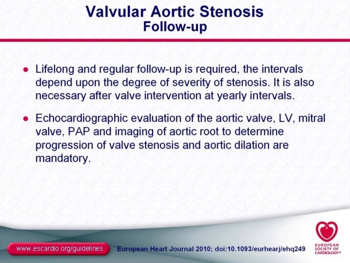 www. escardio. org/guidelines 