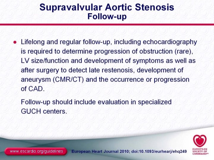 www. escardio. org/guidelines 