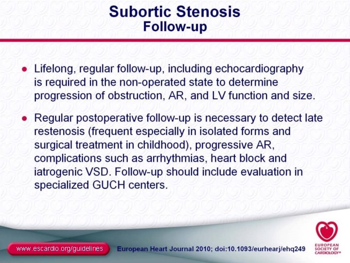 www. escardio. org/guidelines 