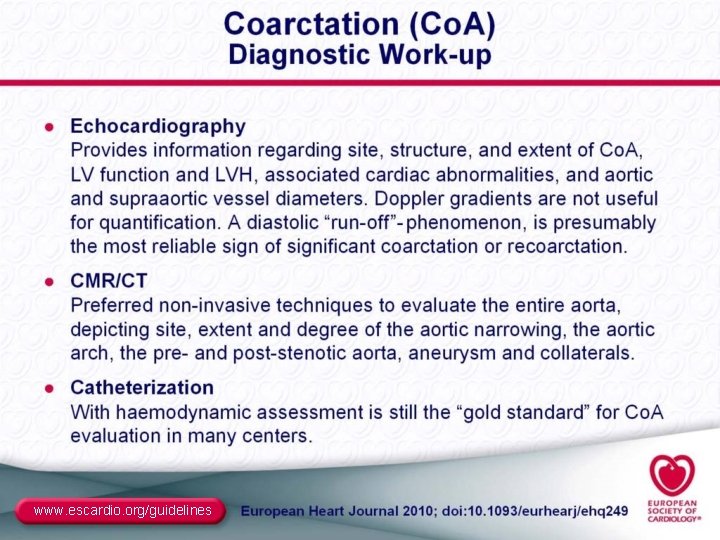 www. escardio. org/guidelines 