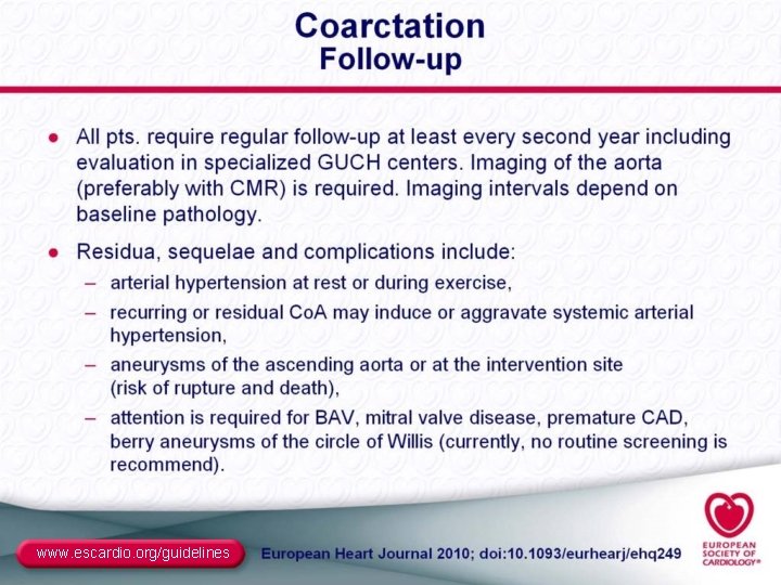 www. escardio. org/guidelines 