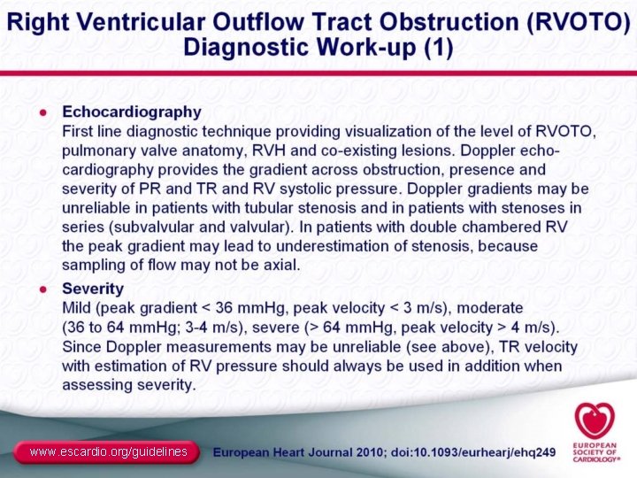 www. escardio. org/guidelines 