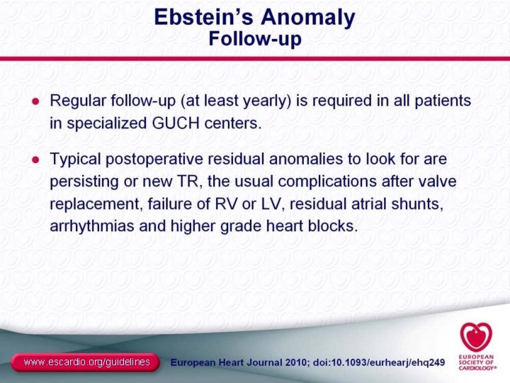 www. escardio. org/guidelines 