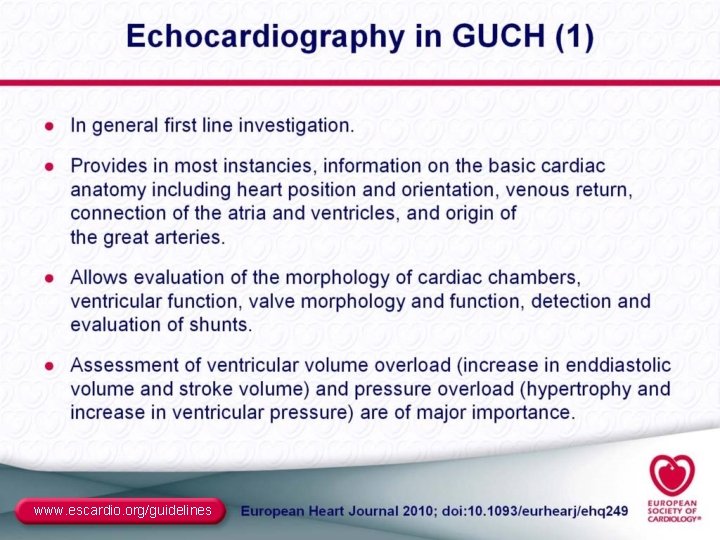 www. escardio. org/guidelines 