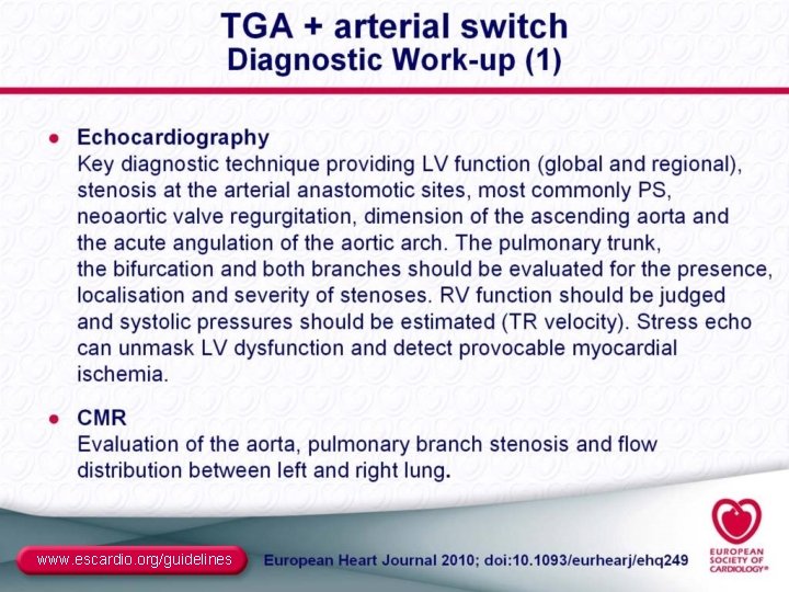 www. escardio. org/guidelines 