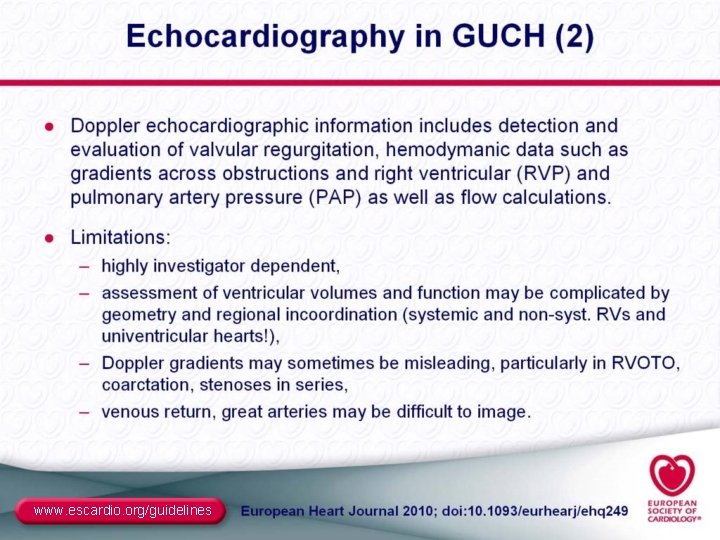 www. escardio. org/guidelines 