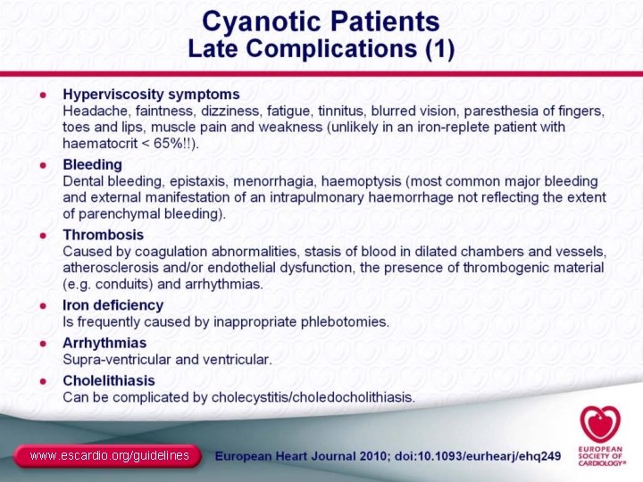 www. escardio. org/guidelines 