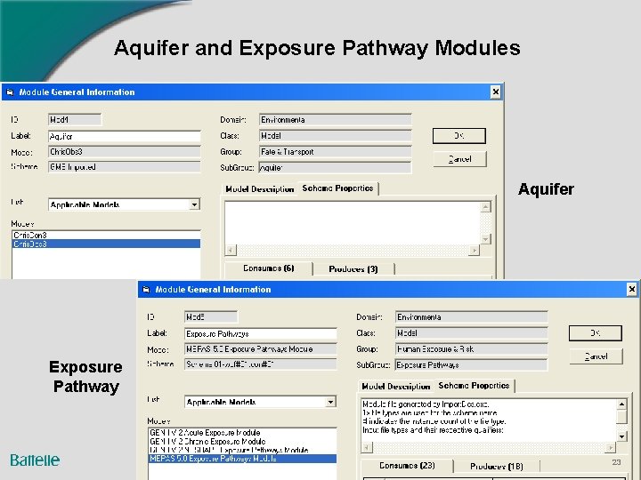 Aquifer and Exposure Pathway Modules Aquifer Exposure Pathway 23 Aquifer and Exposure Pathway Modules Aquifer Exposure Pathway 23