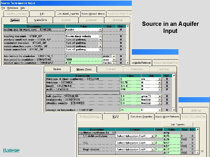 Source in an Aquifer Input 26 Source in an Aquifer Input 26