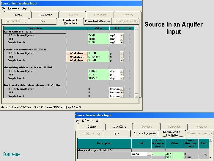 Source in an Aquifer Input 27 Source in an Aquifer Input 27