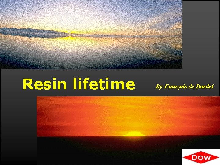 Resin lifetime By François de Dardel 