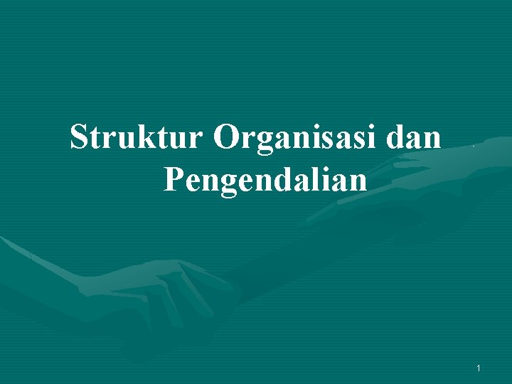 Struktur Organisasi dan Pengendalian 1 