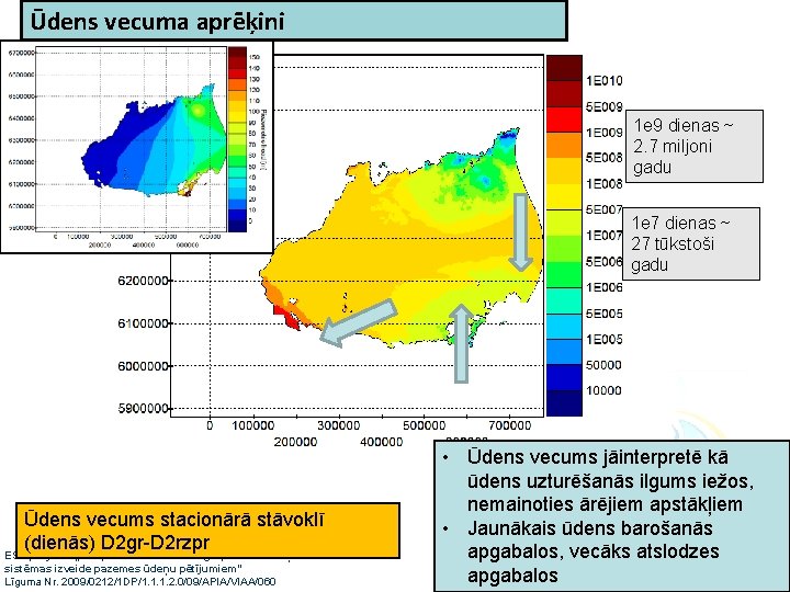 Ūdens vecuma aprēķini 1 e 9 dienas ~ 2. 7 miljoni gadu 1 e