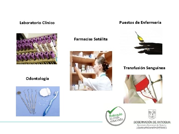 Puestos de Enfermería Laboratorio Clínico Farmacias Satélite Transfusión Sanguínea Odontología Juanita Rivera R-QF/2013 