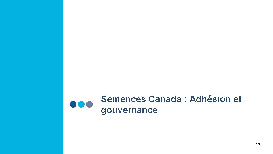 Semences Canada : Adhésion et gouvernance 10 