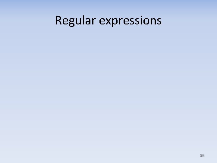 Regular expressions 50 