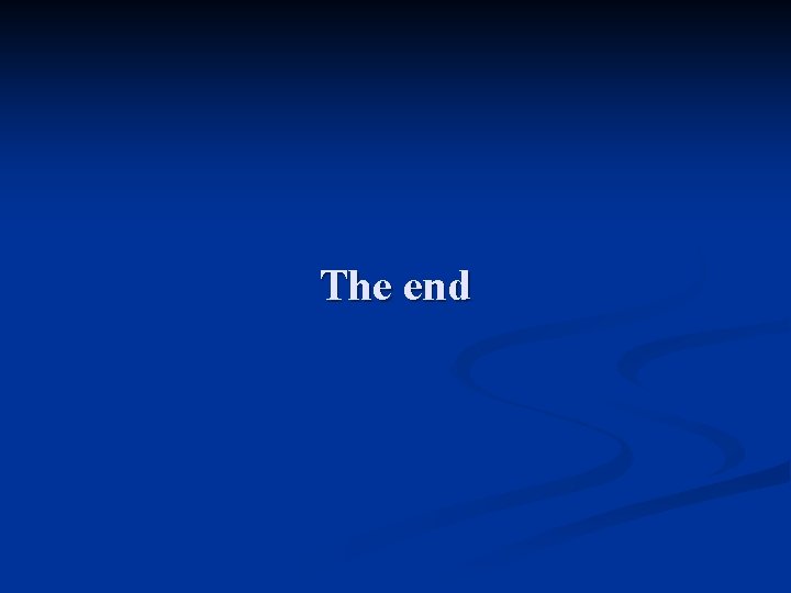 The end 