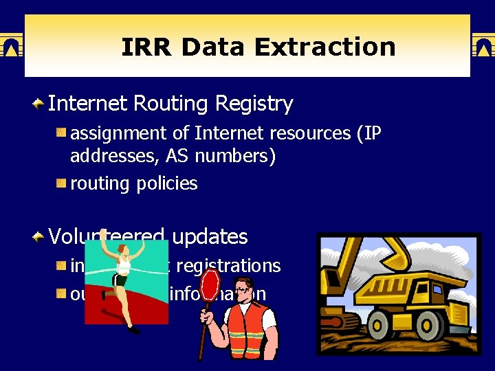 IRR Data Extraction Internet Routing Registry assignment of Internet resources (IP addresses, AS numbers)