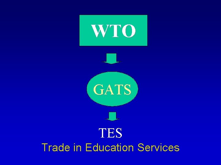 WTO GATS TES Trade in Education Services 