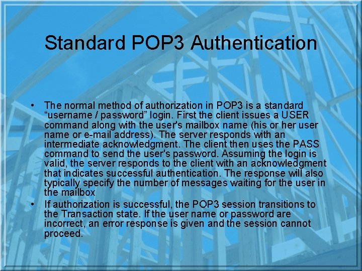 POP 3 Post Office Protocol v 3 Intro