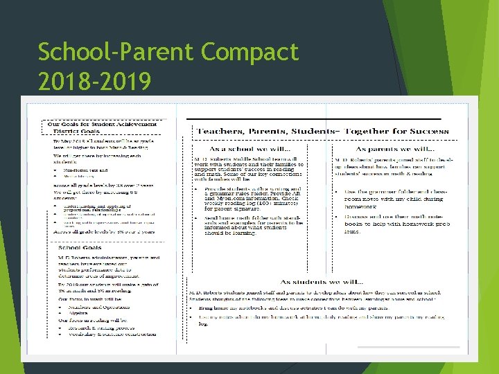 School-Parent Compact 2018 -2019 