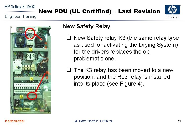 Engineer Training New PDU (UL Certified) – Last Revision New Safety Relay K 3