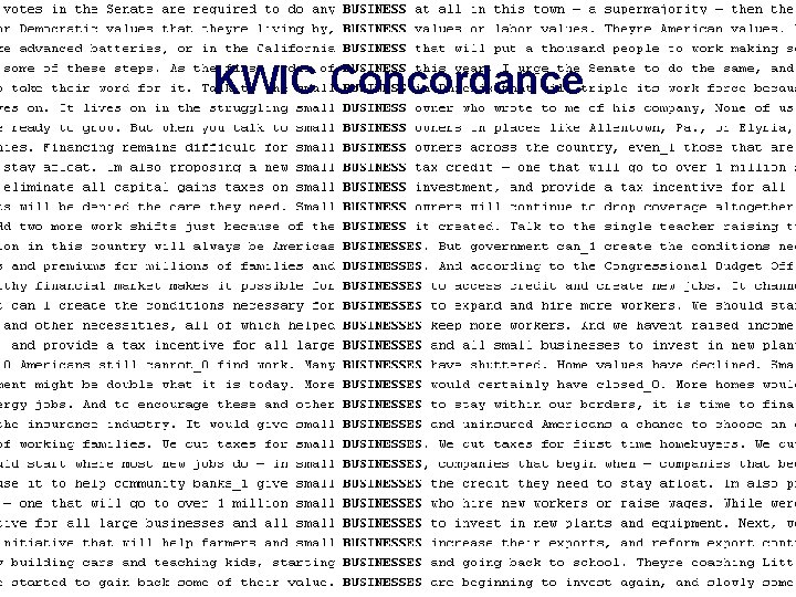 KWIC Concordance 