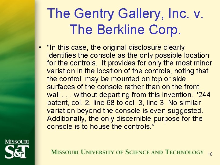 The Gentry Gallery, Inc. v. The Berkline Corp. • “In this case, the original